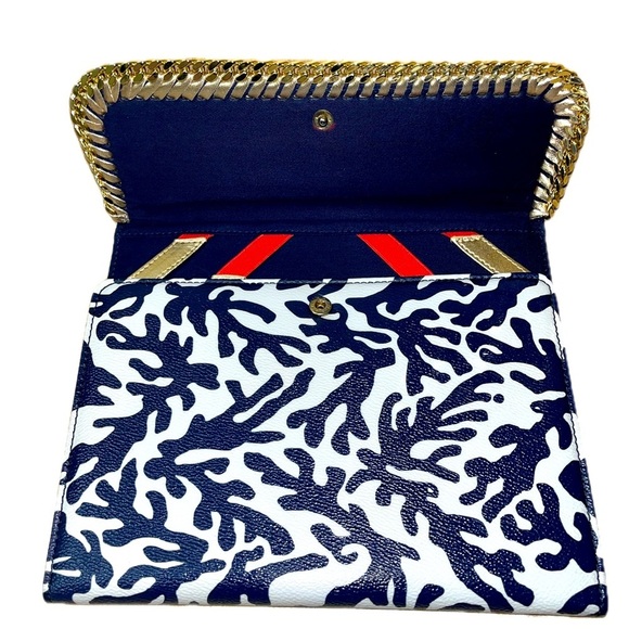 Lilly Pulitzer chain link iPad Tablet Case Treasure, Blue, White & Gold - Picture 8 of 10